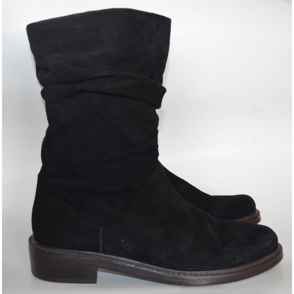 Stuart Weitzman Black Suede Boot Flat - image 3